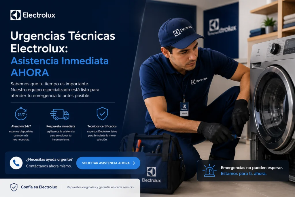 Urgencias técnicas Electrolux: asistencia inmediata en la GAM de Costa Rica