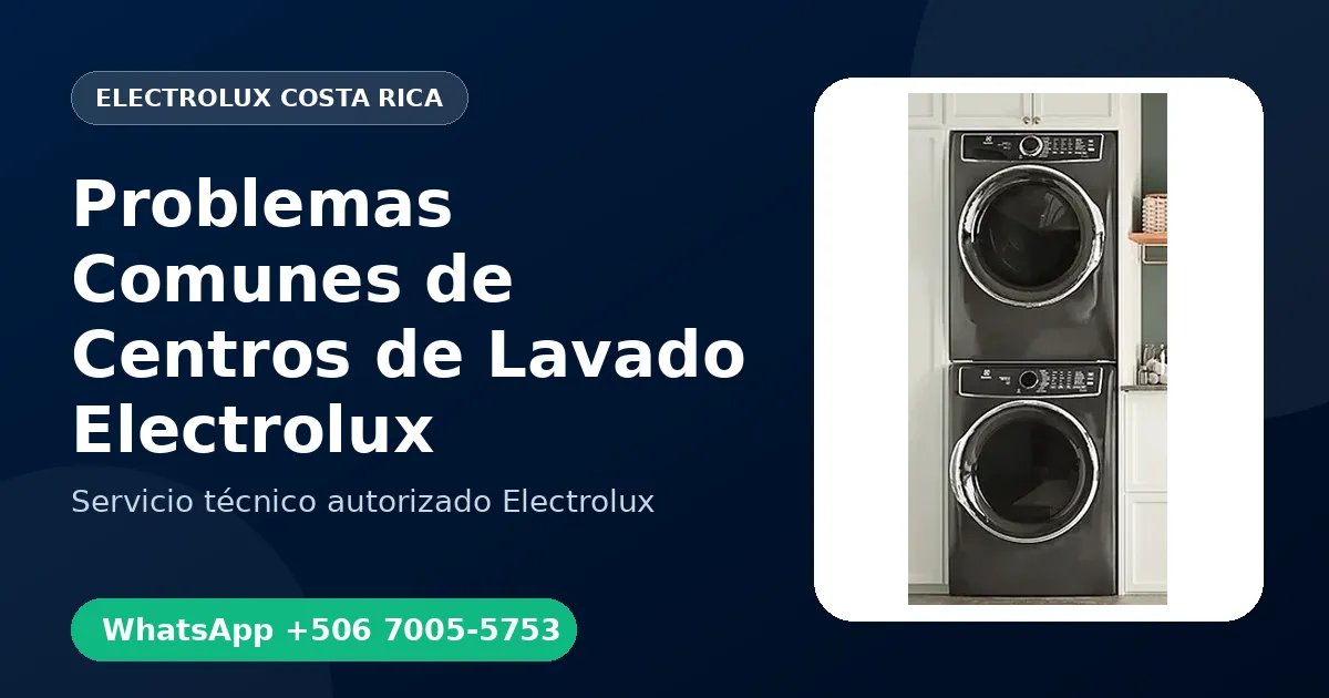 Problemas Comunes de Centros de Lavado Electrolux en Costa Rica