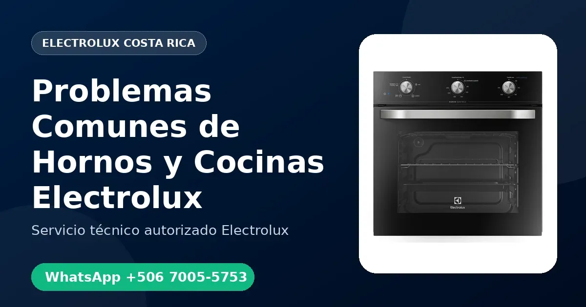 Problemas Comunes de Hornos y Cocinas Electrolux en Costa Rica