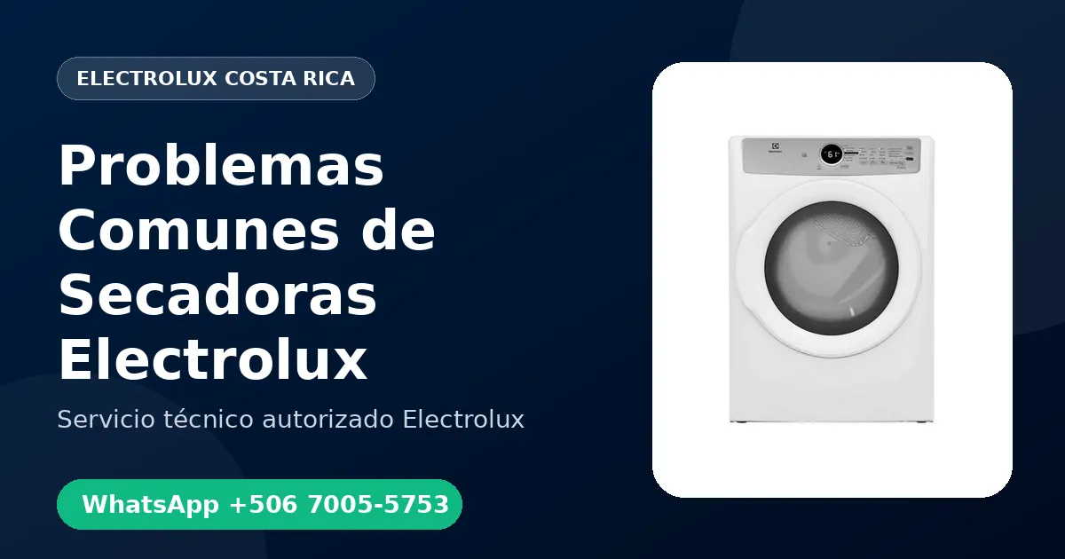 Problemas Comunes de Secadoras Electrolux en Costa Rica
