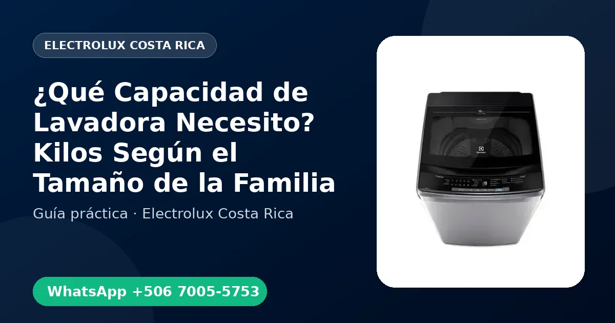 ¿Qué Capacidad de Lavadora Necesito? Kilos Según el Tamaño de la Familia