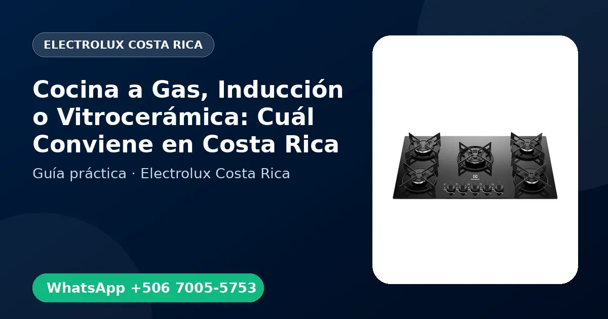 Cocina a Gas, Inducción o Vitrocerámica: Cuál Conviene en Costa Rica
