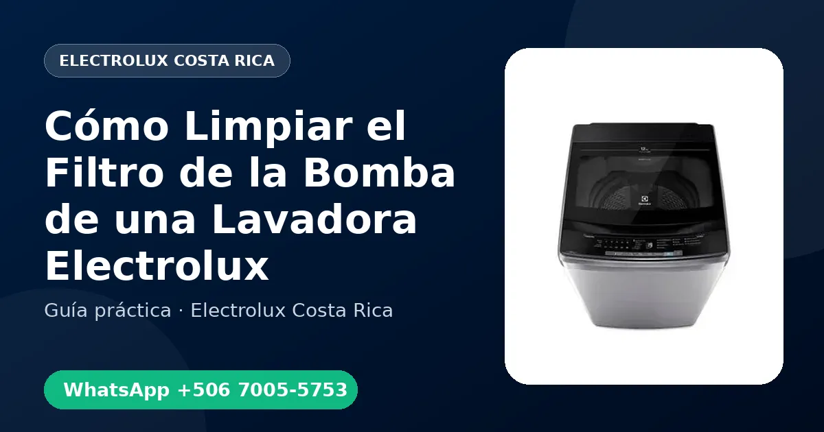 Cómo Limpiar el Filtro de la Bomba de una Lavadora Electrolux