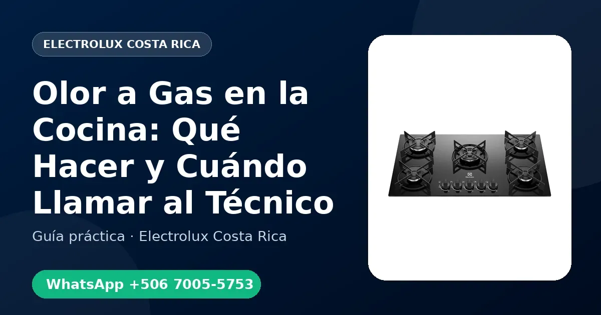 Olor a Gas en la Cocina: Qué Hacer y Cuándo Llamar al Técnico