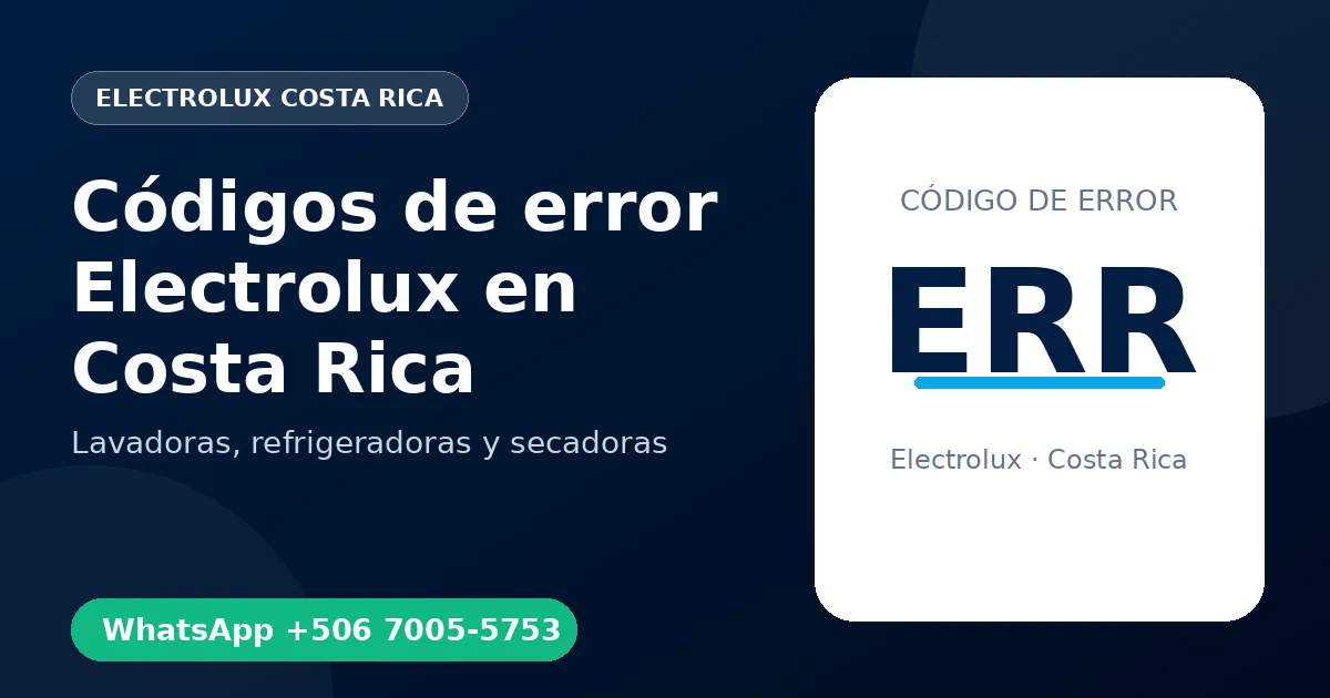 Códigos de error Electrolux