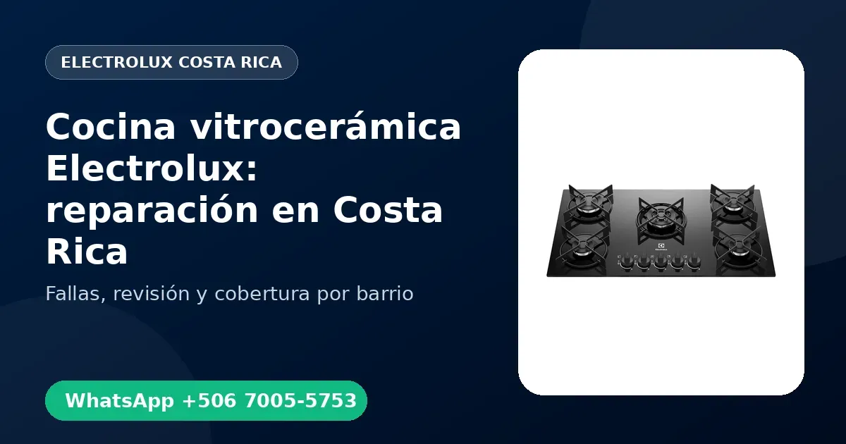 Cocina vitrocerámica Electrolux en Puntarenas