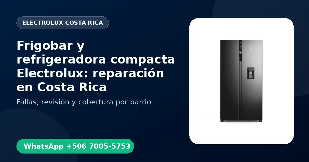 Frigobar y refrigeradora compacta Electrolux en Santo Domingo