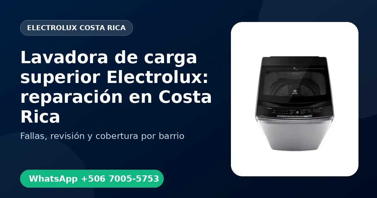 Lavadora de carga superior Electrolux en Alajuelita