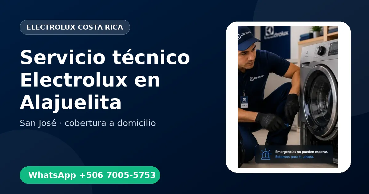 Servicio urgente Electrolux en Alajuelita