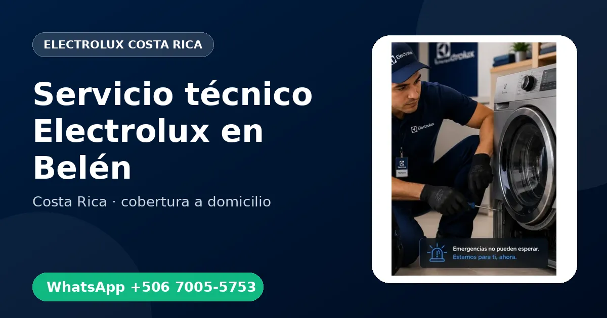 Técnico a domicilio Electrolux en Belén