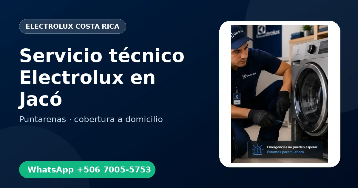 Técnico a domicilio Electrolux en Jacó