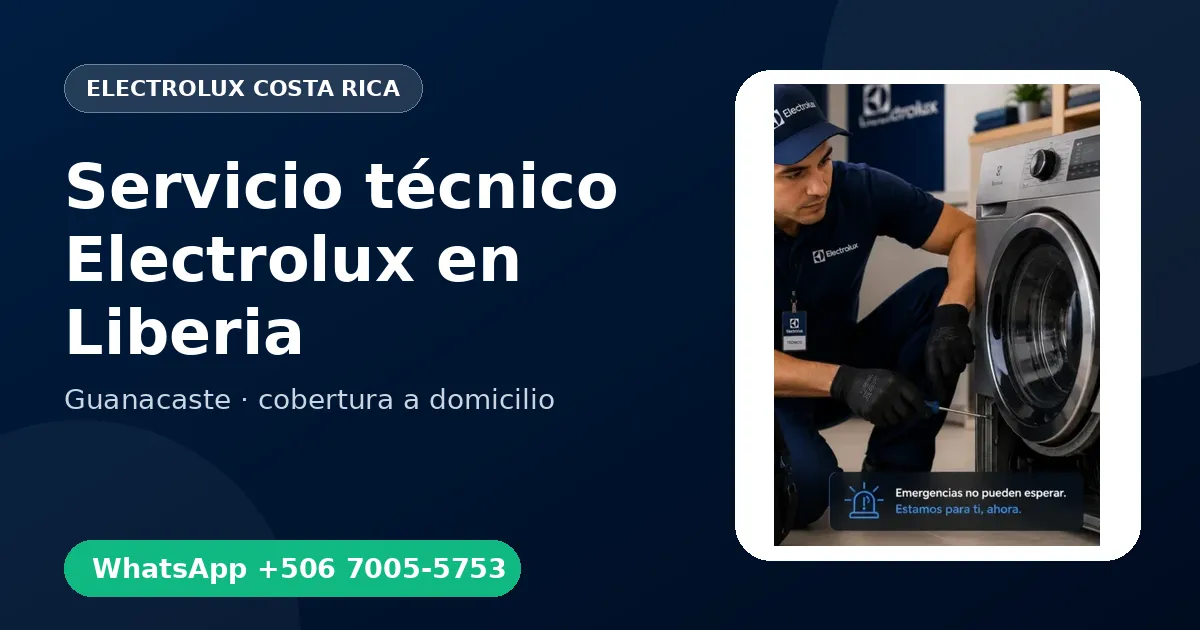 Técnico a domicilio Electrolux en Liberia
