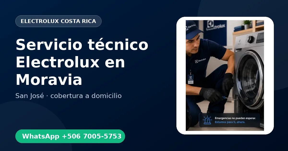Técnico a domicilio Electrolux en Moravia