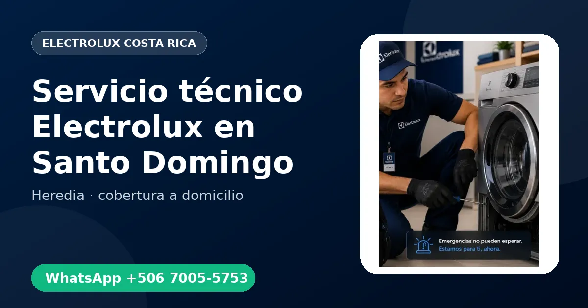 Servicio urgente Electrolux en Santo Domingo